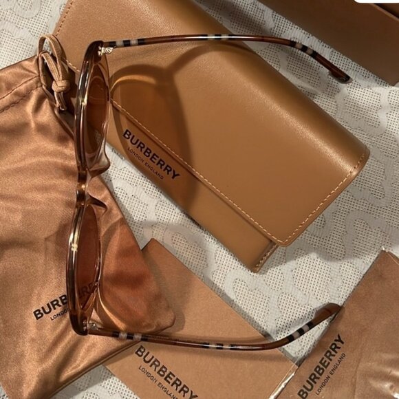 Burberry Women's Sunglasses ALL INCLUSIVE - B 4407-F - Tan and Peach Color - Picture 4 of 6